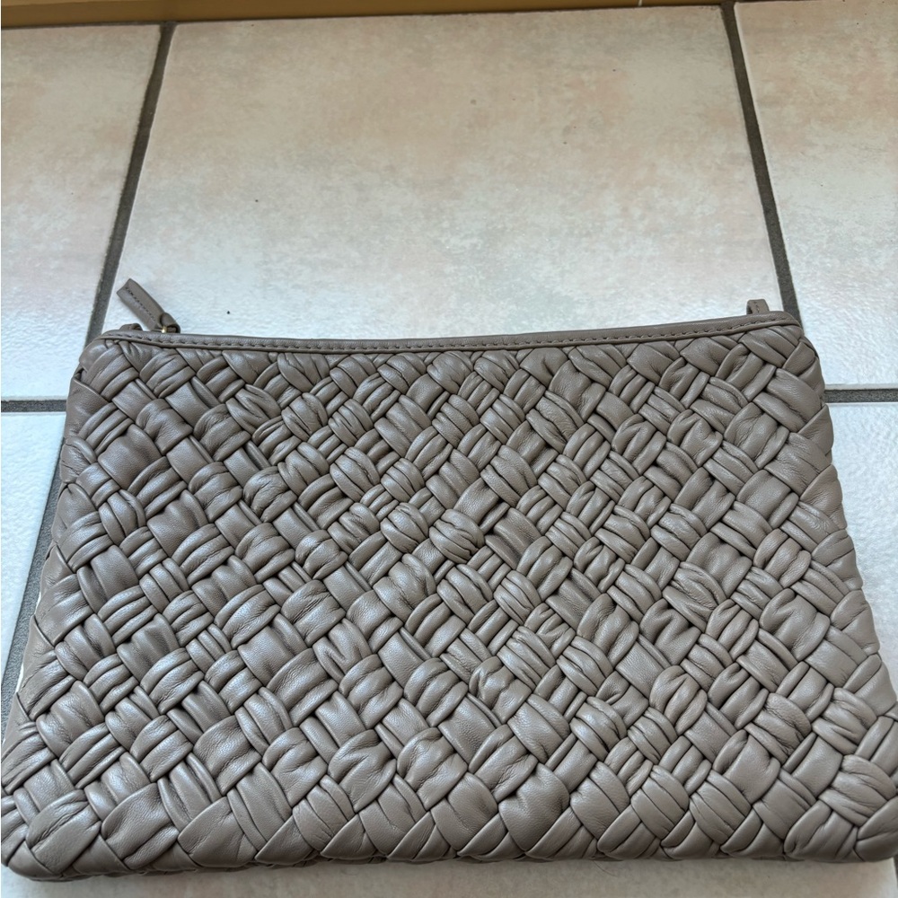 Clare V. Flat Clutch Taupe